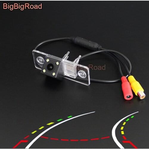 BigBigRoad Car Intelligent Dynamic Track Rear View Reverse Camera For Volkswagen Touareg Tiguan Passat B5 Jetta A5 Scirocco Polo
