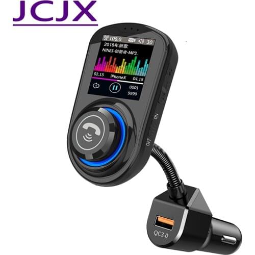 LIYU 1.8 inch Color LCD Screen QC3.0 Car Charger Wireless Handsfree FM Transmitter Bluetooth 5.0 Car Radio MP3 Player G45