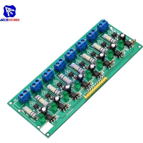 Diymore 220V 8 Channel Optocoupler Isolation Test Board Isolated Detection Tester Module