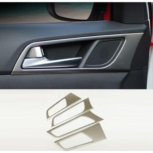 For Hyundai Tucson 2015-2019 Stainless steel LHD Door Window glass Lift Control Switch Panel Cover Trim Car Styling accessories