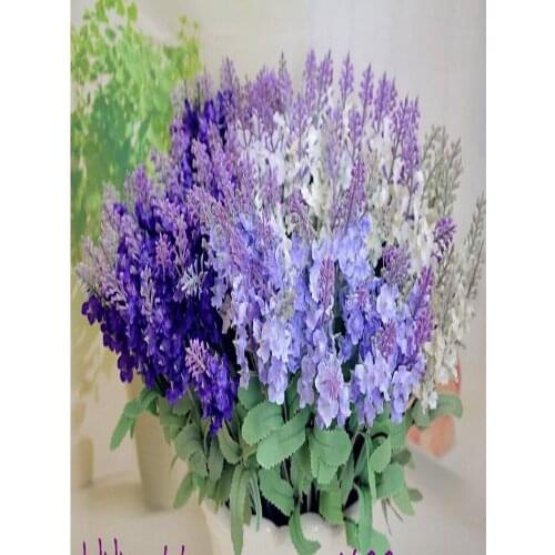 Artificial Silk Lavender Flowers Wedding Christmas Party Table Decoration Bouquet 10 Head For One Set Simulation Flowers Free Sh