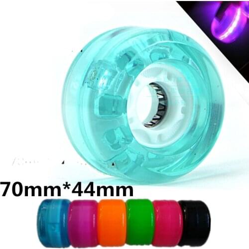 Drift Board LED Flash wheel for Skateboard 608 bearing 70mmX44mm 85A Road Skate Board Wheels