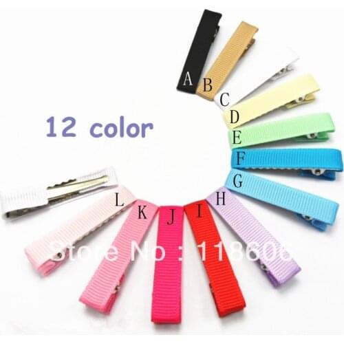 Buy 1000pcs Single Prong Ribbon Lined Alligator Hair Clips Lined Clip shipping included