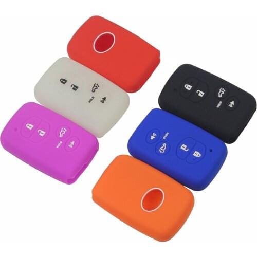 Kutery 10PCS Silicone Colorful Remote Car Key Cover 4BTN For Toyota Avalon Crown Camry Prius Highlander Protection Replacement