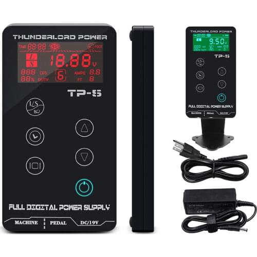 Thunderlord Multi function Tattoo Power Supply Source Touch control Large Screen for Rotary Coil Tattoo Machines