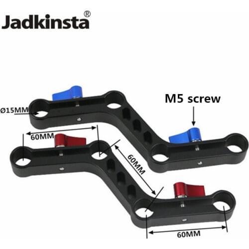 NEW Jadkinsta Adjustable Levers Z-Shaped Offset Raiser Clamp Mount Bracket Aluminum For 15mm Rods On DSLR Shoulder Rig