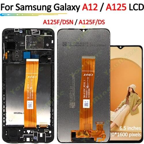 Original 6.5" For Samsung Galaxy A12 lcd A125 A125F A125M A125F/DS Display Panel+Touch Screen Digitizer Assembly Replacement