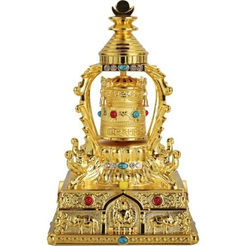 Car Air Freshener Solar Car Aromatherapy Decoration Car Solid Fragrance Buddhist Prayer Wheel Rotating Decoration Car Decoration