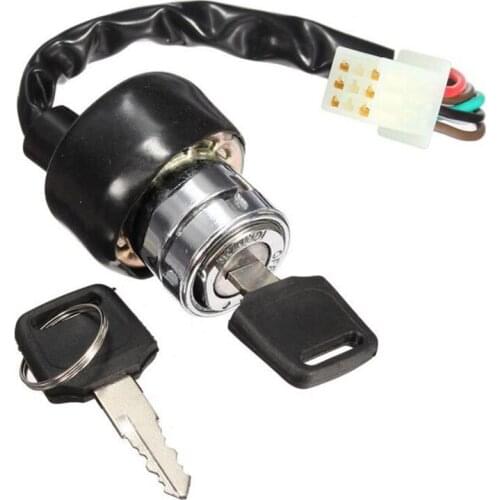 Motorcycle Ignition Switch 3 Position 6 Wire With 2 Keys For Harley Yamaha Honda Suzuki Scooter ATV Dirt Bike Go Kart