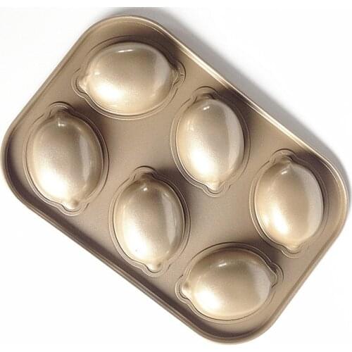Practical Carbon Steel Cake Mold Lemon Shape Nonstick Cake Dish Muffin Pot Cake Tray Chiffon Cake Muffin Cream Mousse Dessert