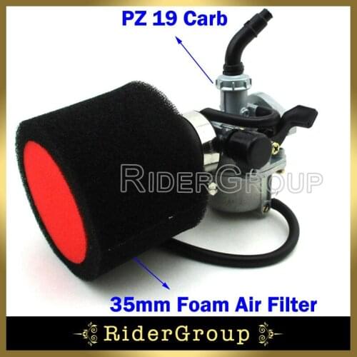 PZ19 Carburetor Air Filter 50cc 70cc 90cc 110cc Pit Bike ATV Quad Go Kart