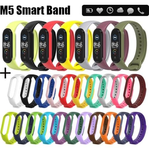 M5 Smart Band Fitness Tracker Bracelet Heart Rate Blood Pressure Bluetooth Wirstband Sport Smartwatch for IOS Android