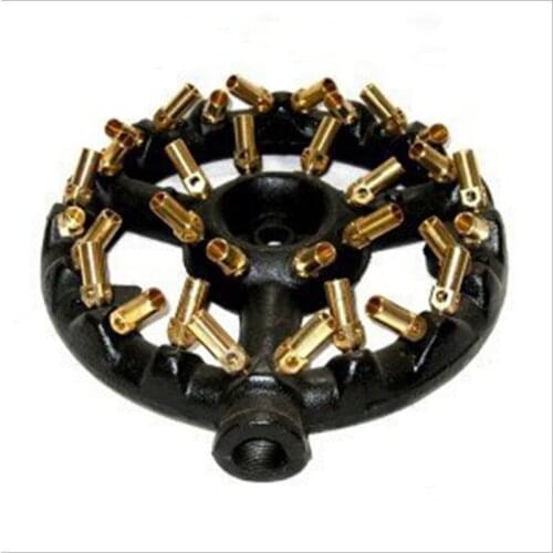 Jet propane burner natural gas jet burner nozzles propane jet burner parts high power with 32 nozzles gas burner head cast iron