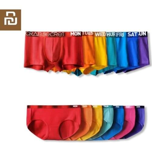 Youpin Couples' week pants comfortable breathable underwear Spring summer man woman Sexy Dazzling Briefs Underpants