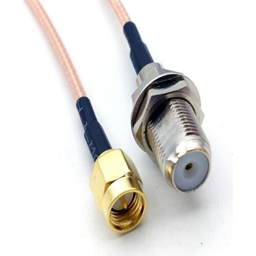 2pcs/ F Female to SMA Male Connector RG316 Pigtail Cable SMA to F Adapter Extension RF Coaxial Cable 15cm