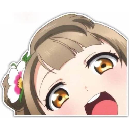 Personality Love Live Peek Big Head Anime Vinyl Car Sticker Window Decal Car Accessories Cover Scratches Waterproof Apply To Car