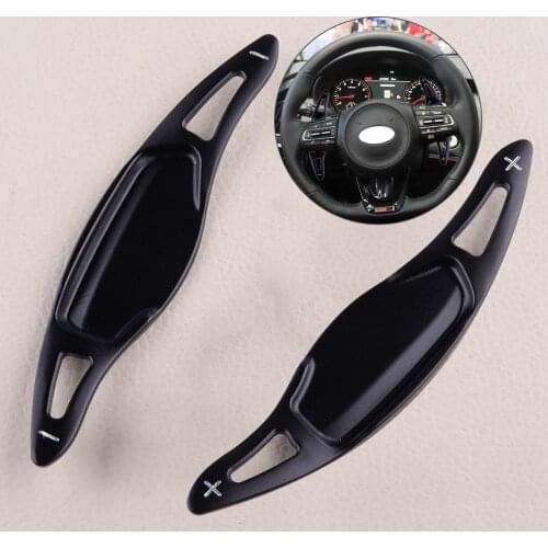 High Quality 2pcs Black Car Steering Wheel Shift Paddle Shifter Extension Accessories Fit For Kia Stinger CK K8 2018 2019 2020