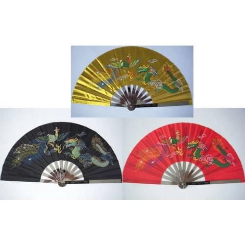 Top quality DOUBLE-SIDED high quality tai chi training fan taijiquan martial arts kung fu wushu performance fans