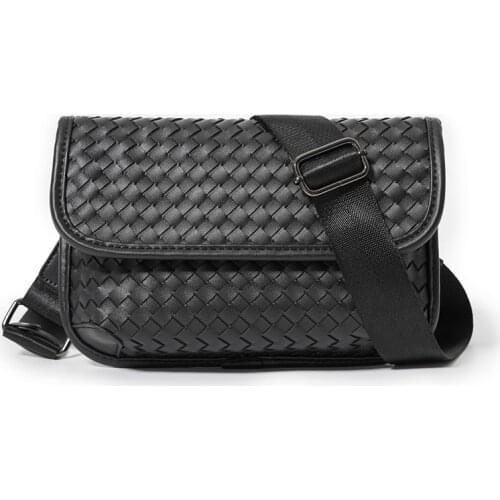 Yesetn Bag 06062021 Mens woven chest bag small square bag single shoulder bag mobile phone bag straddle bag