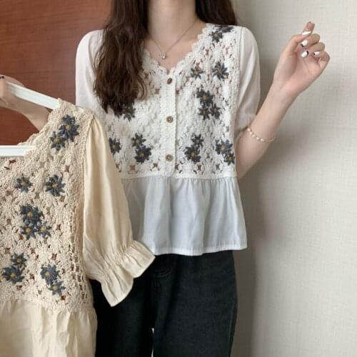 Solid color pleated embroidery fashion womens long sleeve off shoulder irregular Top Shirt lace up corset womens shirt tops