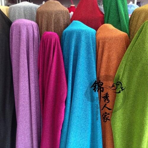 Gold and silver silk cloth stretch velvet color gauze cloth costume wedding decoration cloth fabric