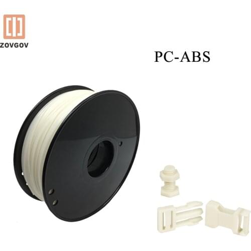 ZOVGOV PC-ABS 1.75mm Industrial Filament 3D Printing Extruder Natural Fila Two Polymers Sublimación