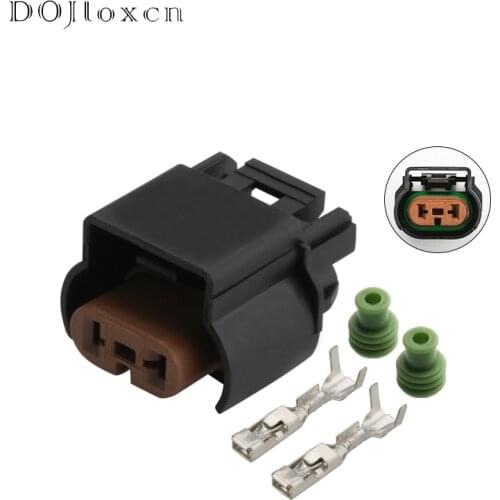 1/5/10/20/50/Sets 2 Pin Car Waterproofing Socket 7H0941165 For Fog Lamp Female Plug Bumper Lamp Balck Connector DJ7029WB-2.8-21