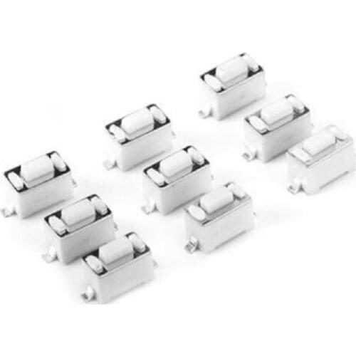 1000PCS/LOT 3*6*4.3 mm 2pin SMD Tact Switch Push Button Touch Micro Switch 3x6x4.3mm White Button
