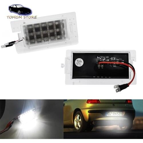 18SMD LED Rear Number License Plate White Light No Error for Opel Omega B Facelift Tigra A Auto Accessories