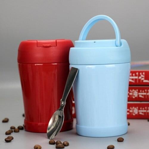 350ML Mini Thermos Candy Color Food Soup Thermos BPA-free Stainless Steel Vacuum Thermos 316 stainless steel Lunch Box for Kids