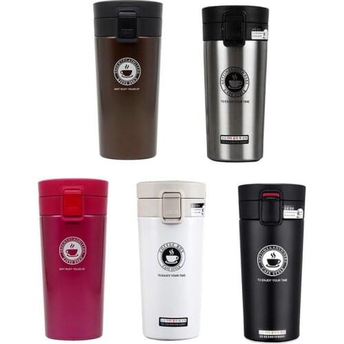380ml Double Stainless Steel 304 Coffee Mug Leak-Proof Thermos Mug Travel Thermal Tea Cup Thermosmug Water Bottle