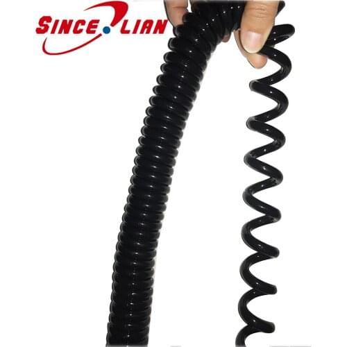 4-core Spiral Cable Spring Wire 22awg 0.3 Square PU Telescopic Shield Copper Core Wire Strech 1-10 meters Extensible Wire