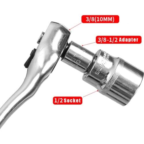 6pcs Ratchet Wrench Socket Converter Head Sleeve Adapter 1/2" Big Fly To 3/8" Fly To 1/4" Steel to 1/4" To 1/2" To 3/8"