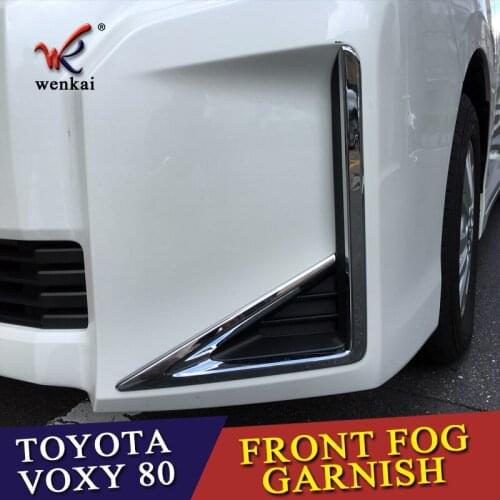 Car Front Fog light Eyebrow Trim Bumper Sticker Garnish Decoration Strips Car Styling For Toyota VOXY 80series 2017 2018