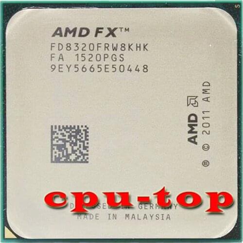 Free Shipping AMD FX-Series FX-8320 FX 8320 3.5 GHz Eight-Core CPU Processor FD8320FRW8KHK Socket AM3