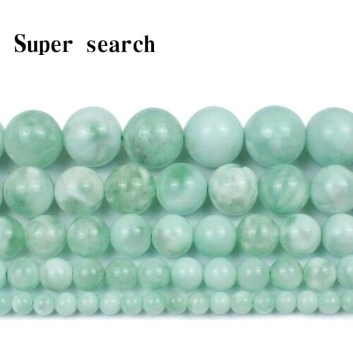 High quality Green angel Jad Beads Semi-Finished Handmade Bracelet Natural Stone Loose Beads Accessory For Jewelry Making