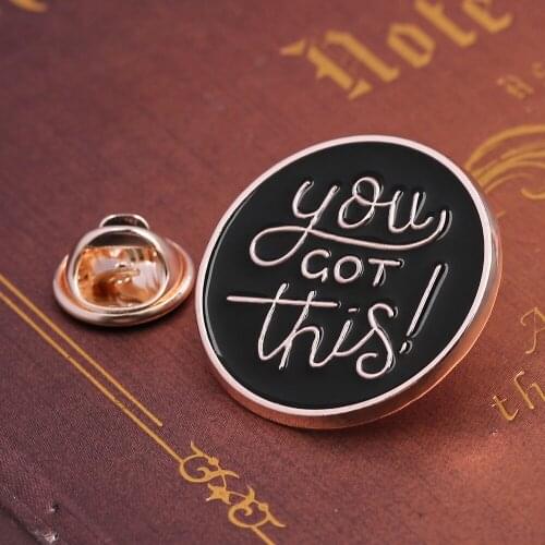 Round Shape Gun Black Enamel Pins Write you GOT this! Brooch Badge fro Men Women Lapel pin backpack bags badge Collection Gifts