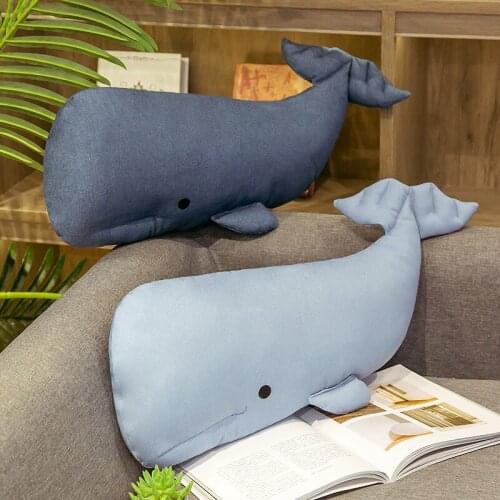 Kawaii whale plush pillow cushion blue whale stuffed plush toy kids soft doll gift for children kids
