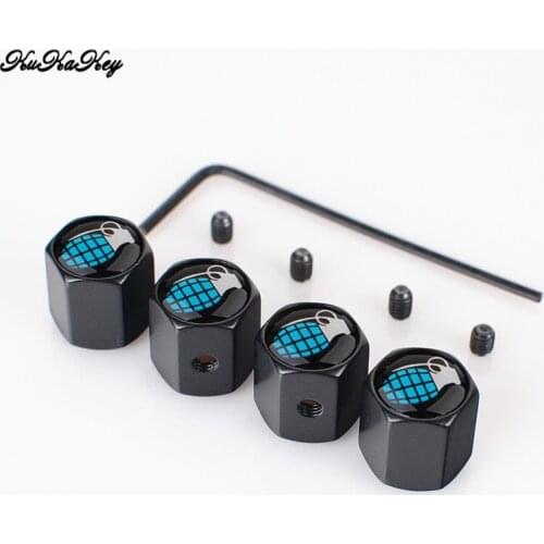 4pcs/set Grenade Pattern Universal Car Wheel Tire Valve Caps Anti-theft Bicycle Motorcycle Accessories for Land Rover Discovery