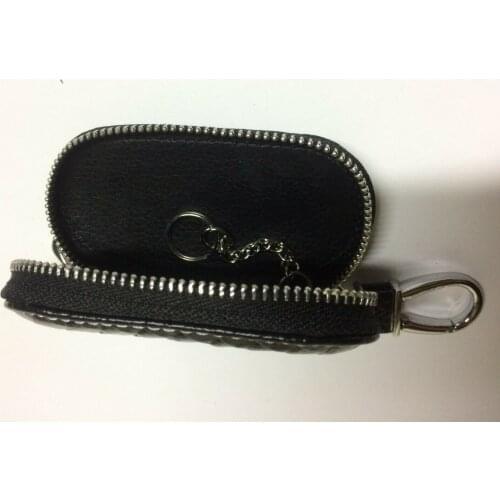 Leather Case Keyfob Key Chain Cover Wallet Remote Control Crocodile Black currency