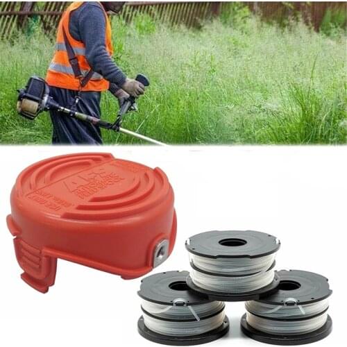 1pcs Strimmer Spool Cover + 3*Spool and Line for Black & Decker GL315 GL350 GL650 String Trimmer Garden Supplies Accessories New