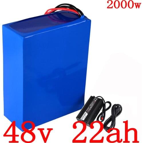 48V Battery 48V 22AH Electric Bike Battery 48V 1000W 1500W 2000W E-bike Battery 48V 20AH 22AH 25AH Lithium Battery+5A charger