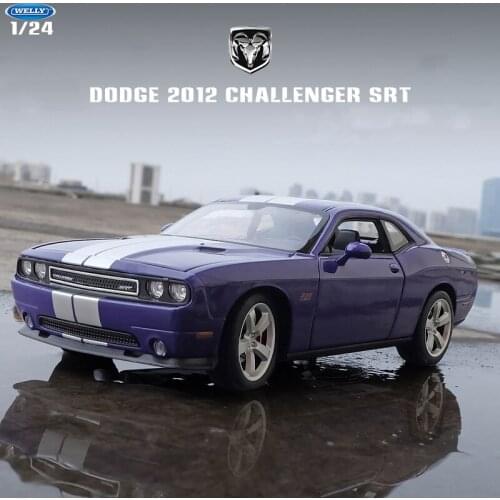 WELLY 1:24 DODGE 2012 Challenger SRT Car Alloy Car Model Simulation Car Decoration Collection Gift Toy Die Casting Model Boy