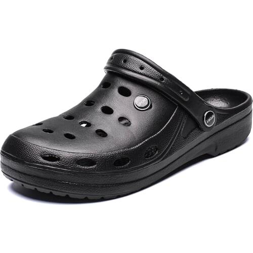 Mens Sandals Summer Crok Slippers Big Size Hole Shoes New Breathable Beach Home Hollow Out Casual Outdoor Waterproof Flats Croc