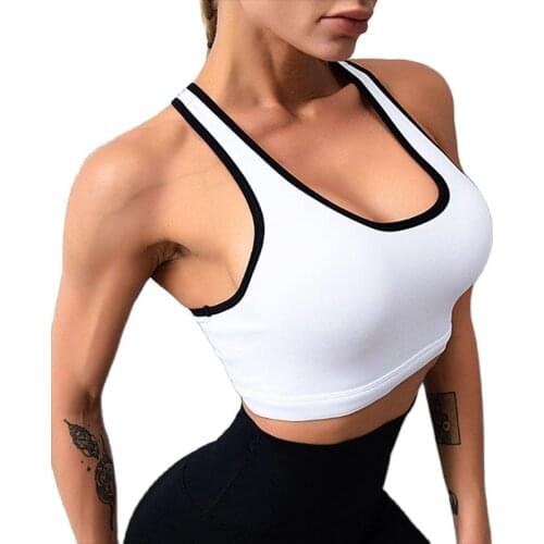 Summer new sports fitness underwear women beauty back cross yoga bra clothes sexy bra fast dry breathable gather shockproof