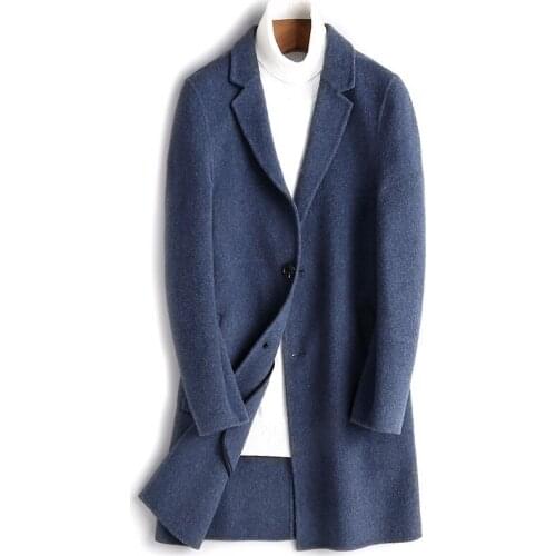 Autumn Winter Jacket Men Double-side Woolen Coat Men Streetwear Windbreaker Wool Coat Mens Jackets and Coats Abrigo 4432 Y1970