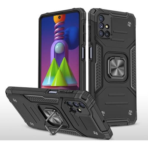 Shockproof Case Coque For Samsung Galaxy M31 M21 M21S M51 M31S M11 Magnet Armor Stand Ring Case Cover For Samsung M 31 51 21S