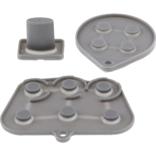 Conductive Rubber Pad Button Contacts Kit for Saturn Controllers Gray