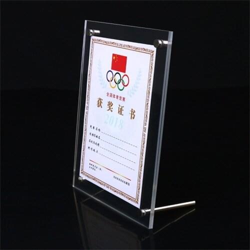 L-type Clear Restaurant Menu List Price Label Frame Acrylic Advertising Poster Sign Holder