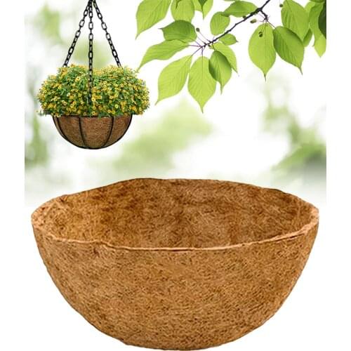 Plant Basket Liner Round Coconut Mat Garden Fabric Coco Liner for Hanging Basket Planter Hanging Basket Planter Flower Pot hot